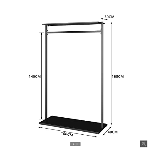 BinOxy Free Standing Coat Rack Heavy Duty Multifunctional Floor Rack - Gold, Size L