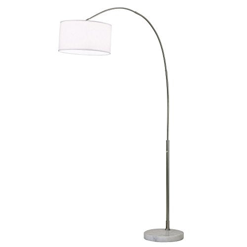 NOVA of California 4453RG Float Arc Lamp, Brushed Nickel, White