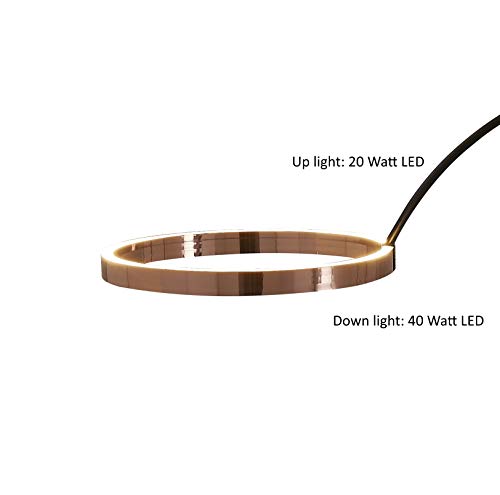 Artiva USA "Ring of Light" Geometric 60W LED Arched Floor Lamp