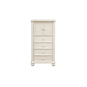 The Hamptons Collection 55" Beige 4-Drawer Wooden Bedroom Chest