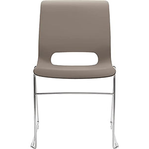 HON Motivate Seating High-Density Stacking Chair, Shadow/Chrome, 4/Carton