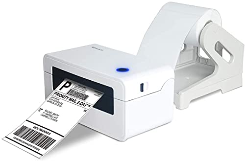 USB Upgrade Shipping Label Printer, Thermal Printer for Barcodes-Labels Labeling with External Rolls Label Holder, NefLaca 2 in 1 Rolls and Fan-Fold Stack Paper Holder for Desktop Thermal Label Printe