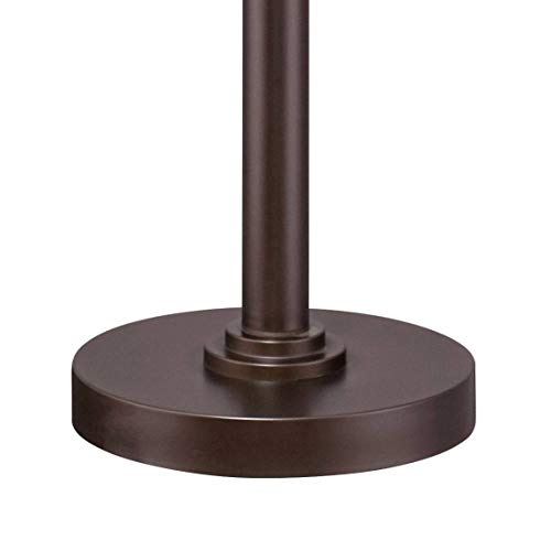 Light Blaster Modern Retro Torchiere Floor Lamp Warm Bronze White Frosted Glass Bowl Shade for Living Room Bedroom Uplight - Possini Euro Design