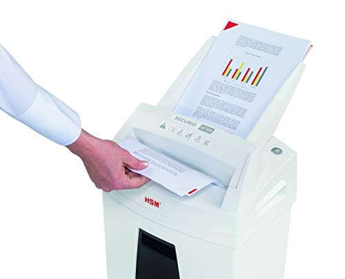 HSM Automatic Cross-Cut Shredder, P-4 Security Level, 6.6 Gallon, White