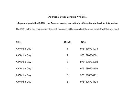 A Word a Day, Grade 2