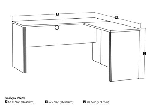Bestar L-Shaped Desk - Prestige Plus