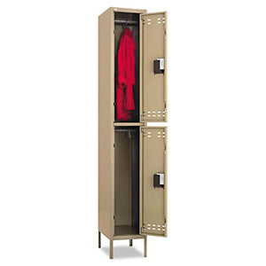 Safco Double Tier Locker, 3 Column, Tan