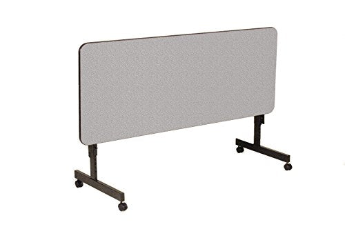 Correll FT2448M-15 EconoLine Flip Top Table, 24" x 48", Adjustable Height, Gray Granite Melamine Top, Rectangle, Seats 2