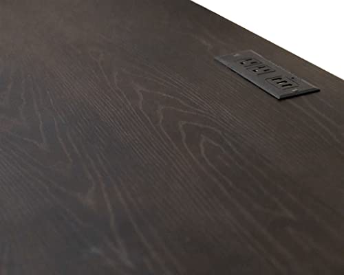 Martin Furniture Traditional Wood Credenza Desk, Dark Brown - Office Writing Table with Storage