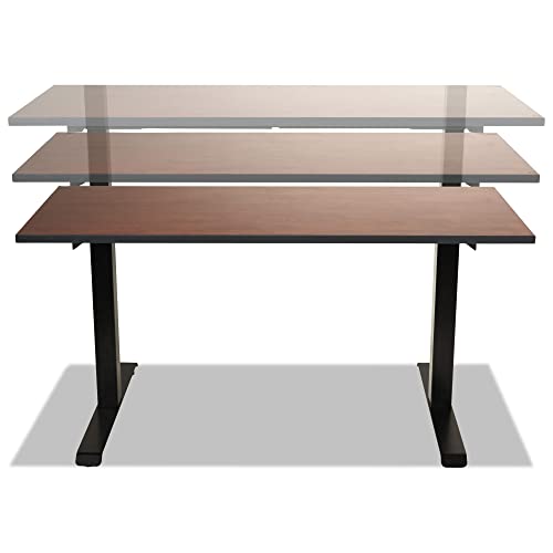 Alera Electric Adjustable Table Base, 2-Stage, Black, 48-72w x 24-36d x 27.5-47.2h