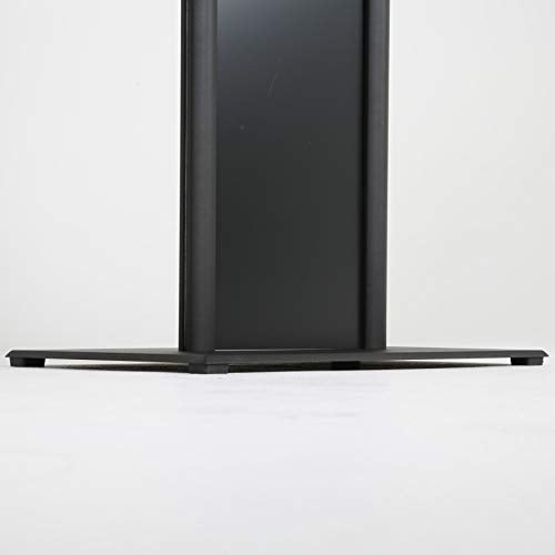 M&T Displays Clear Glass Conference Podium Stand with Aluminum Front Panel - 43.9" Height