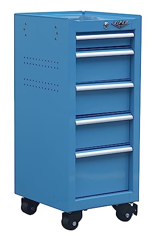 Viper Tool Storage V1605TLR Salon Cart, 5 Drawer, Teal