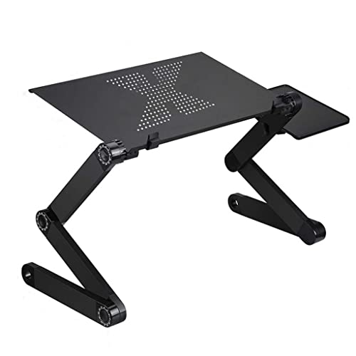 YFSDX Laptop Stand Table with Mouse Pad Adjustable Folding Ergonomic Design Stands Notebook Desk