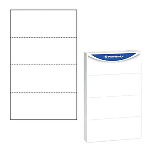 PrintWorks Professional Perforated Paper for Statements, Invoices, Gift Certificates, Coupons and More, 8.5 x 14, 24 lb, 3 Horizontal Perfs 3 1/2", 7" and 10 1/2" From Bottom, 2500 Sheets, White (04177)