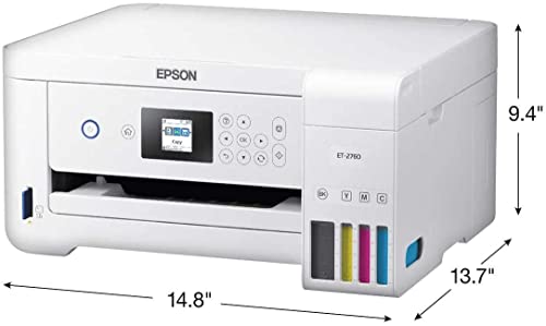Epson EcoTank ET 2760 Special Edition All-in-One Inkjet Printer | Wireless Printing | Print, Copy, Scan | Prints up to 10 Pages per Minute in Black
