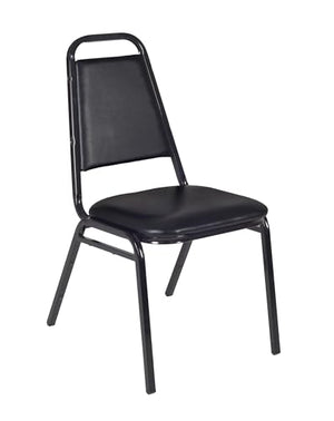 Regency Cain 30" Square Breakroom Table & 4 Restaurant Stack Chairs - Maple/Black