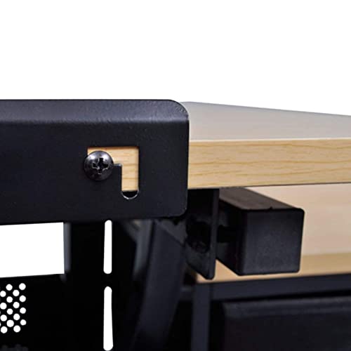 YYCCOO Three Drawers Tiltable Tabletop Drawing Table with Stool, Steady and Durable, MDF, Powder Coated Iron Legs