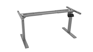 Ergo Elements Height Adjustable Electric Standing Desk with 60" Top 4 Memory Buttons LED Display, Grey with Grey Top