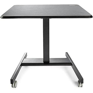 StarTech.com Mobile Standing Desk - Portable Sit Stand Ergonomic Height Adjustable Cart on Wheels