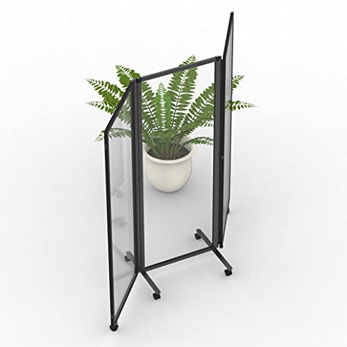 S Stand Up Desk Store Acrylic Room Divider Privacy Screen (Clear, 71" x 65")