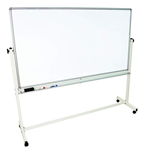 Offex Mobile Dry Erase Double Sided and Magnetic Whiteboard - 72"W x 40"H
