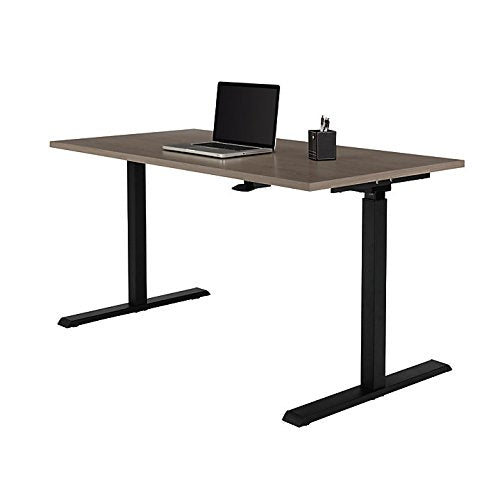 Realspace Magellan Pneumatic Sit-Stand Height-Adjustable Desk, Gray
