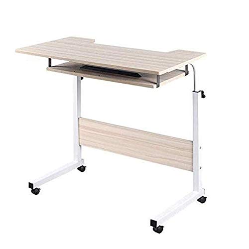 FXZMJN Computer Desk Folding Tables,Laptop Stand Adjustable Computer Desk Wheels Portable Side Bed Sofa Hospital Reading Eating