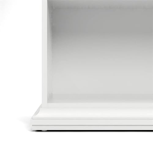 Home Square Modern Wood Bookcase Set in White (Set of 2)
