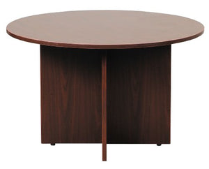 Boss Office Products N123-M 47 in Round Table in Mahogany