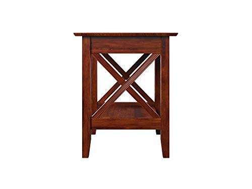 Atlantic Furniture Lexi Printer Stand with Charging Station, Walnut