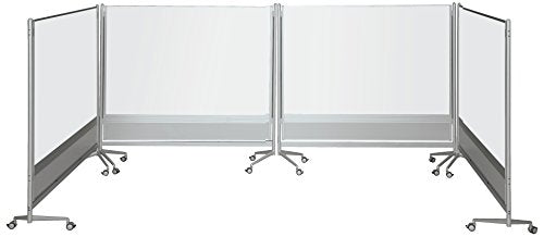 Best-Rite DOC Mobile Whitebooard Room Partition and Display Panel, Double Sided Dura-Rite Markerboard, 6 x 8 Feet (661AH-HH)