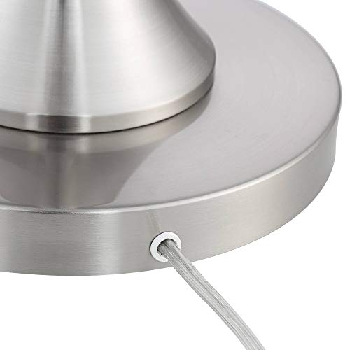 Possini Euro Design Candice Modern Floor Lamp 64" Brushed Nickel Dual Shade