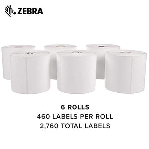 Zebra ZD620t Thermal Transfer Printer Plus 4 x 6 in Z-Perform 2000T Labels and Black Wax Ribbon Print Width of 4 in Ethernet, Serial, USB Connectivity