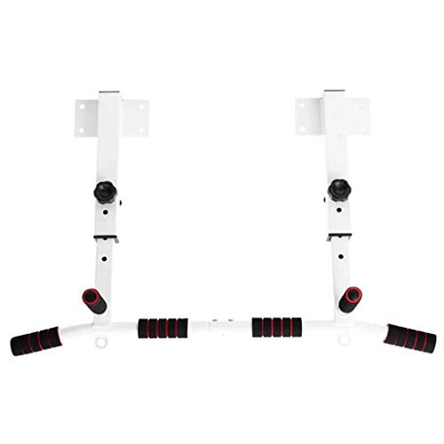 Wall Mount Chin Up Bar Pull-Up Bar with Hangers for Punching Bags Power Ropes Strength Training Equipment for Home Gym 330 LB Weight Capacity (Size : Adjustment-White)