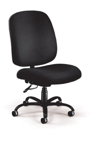 OFM Big and Tall Executive Task Chair - Armless Fabric Office Chair, Black (700-236)