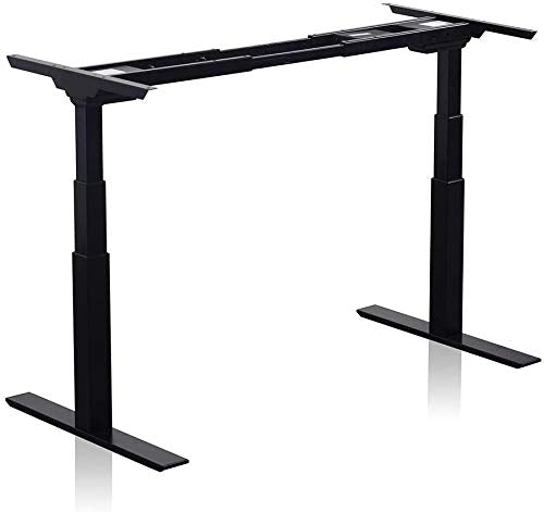 GATFUW Dual Motor Heavy Electric Standing Desk Frame Quick Assembly Height Adjustable Desk DIY Workstation with Touch Memory Controller Motorized Stand Up Desk (Black)