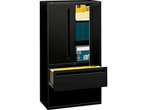HON 785LSP 700 Series Lateral File w/Storage Cabinet, 36w x 19-1/4d, Black
