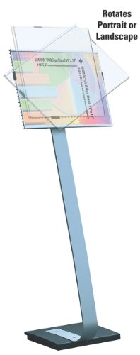 DURABLE Infobase Duo Aluminum Floor Sign Stand for 11-Inch x 17-Inch Inserts (481523)