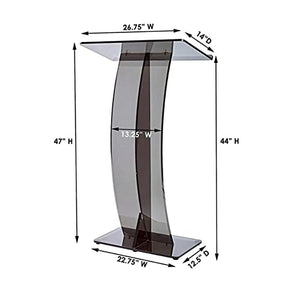 None Transparent Acrylic Podium Pulpit Lectern