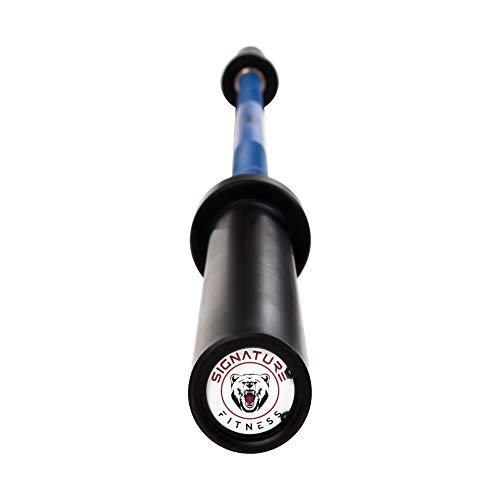 Signature Fitness Olympic Cerakote Barbell – for Home & Commercial Gyms, 190K PSI Tensile Strength Rated for up to 1,500-Pound Capacity, blue (SF-CKOB7-BLU)