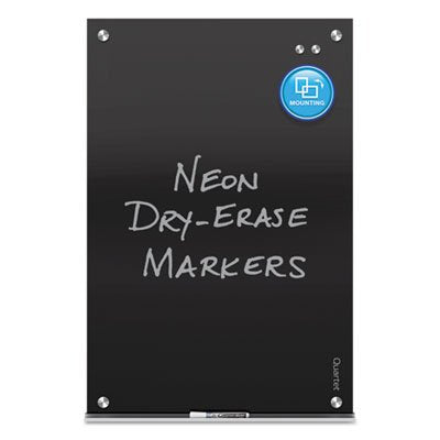 Infinity Magnetic Glass Marker Board, 72 x 48, Black, Sold as 1 Each