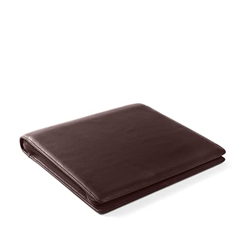 Leatherology Brown Padfolio & 3-Ring Binder with Interior Zippered Pocket for Tablet