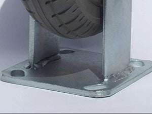VKEID Heavy Duty Rubber Swivel Castor Wheel Set - 4 Pcs with Brake Lock