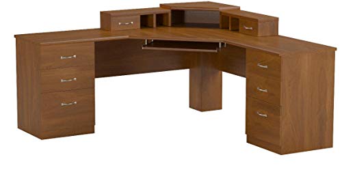 American Furniture Classics L-Work Center with Monitor Platform