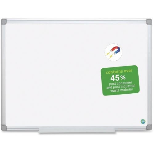 BI-Silque Easy-Clean White Board, Eco, 48"x36", Aluminum/White (BVCMA0507790)
