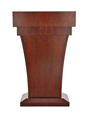 AdirOffice Church Pulpit, Wooden Podium - Mahogany, Height 37.5" with Spacious Drawer