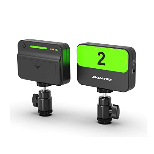 AVMATRIX Wireless Tally Light System TS3019-4, 1 Tally Box + 4 Lamps, Studio Camera Live Shooting, RS-232 RS-485 VMIX
