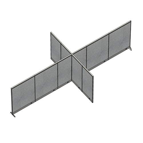 GOF Freestanding X-Shaped Office Partition, Large Fabric Room Divider Panel - 120"D x 252"W x 48"H (XDF51266072)