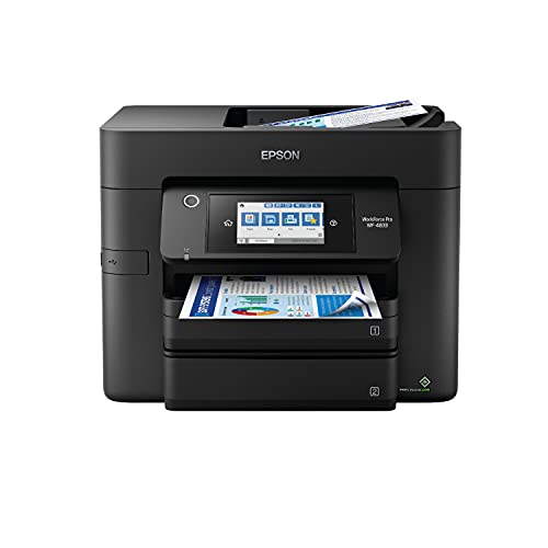 Epson Premium Workforce Pro 4833 Series All-in-One Color Inkjet Printer I Wireless I Mobile Printing I Auto 2-Sided Printing I 4.3" LCD I 500-sheet Tray Capacity I 25 ISO ppm