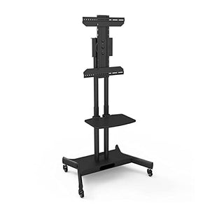 ALcorY Mobile TV Cart TV Floor Stand Mount for 32-65" TVs with AV Shelf & Camera Holder